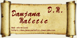 Damjana Maletić vizit kartica